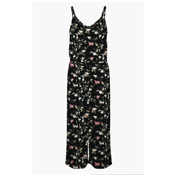 Vero Moda women's Simply Easy Culotte Jumpsuit In Black Floral Size XS NWT - Picture 6 of 8